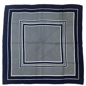 vtg 70s MILLI Canada geometric print silk scarf